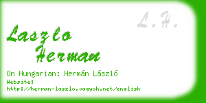laszlo herman business card